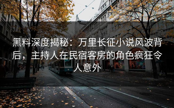 黑料深度揭秘：万里长征小说风波背后，主持人在民宿客房的角色疯狂令人意外